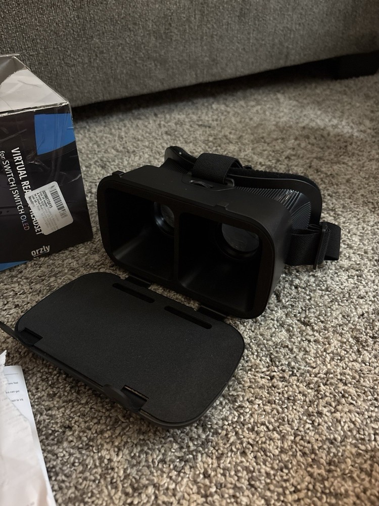 Orzly VR Headset for Nintendo Switch/Switch OLED Adjustable Lens Black