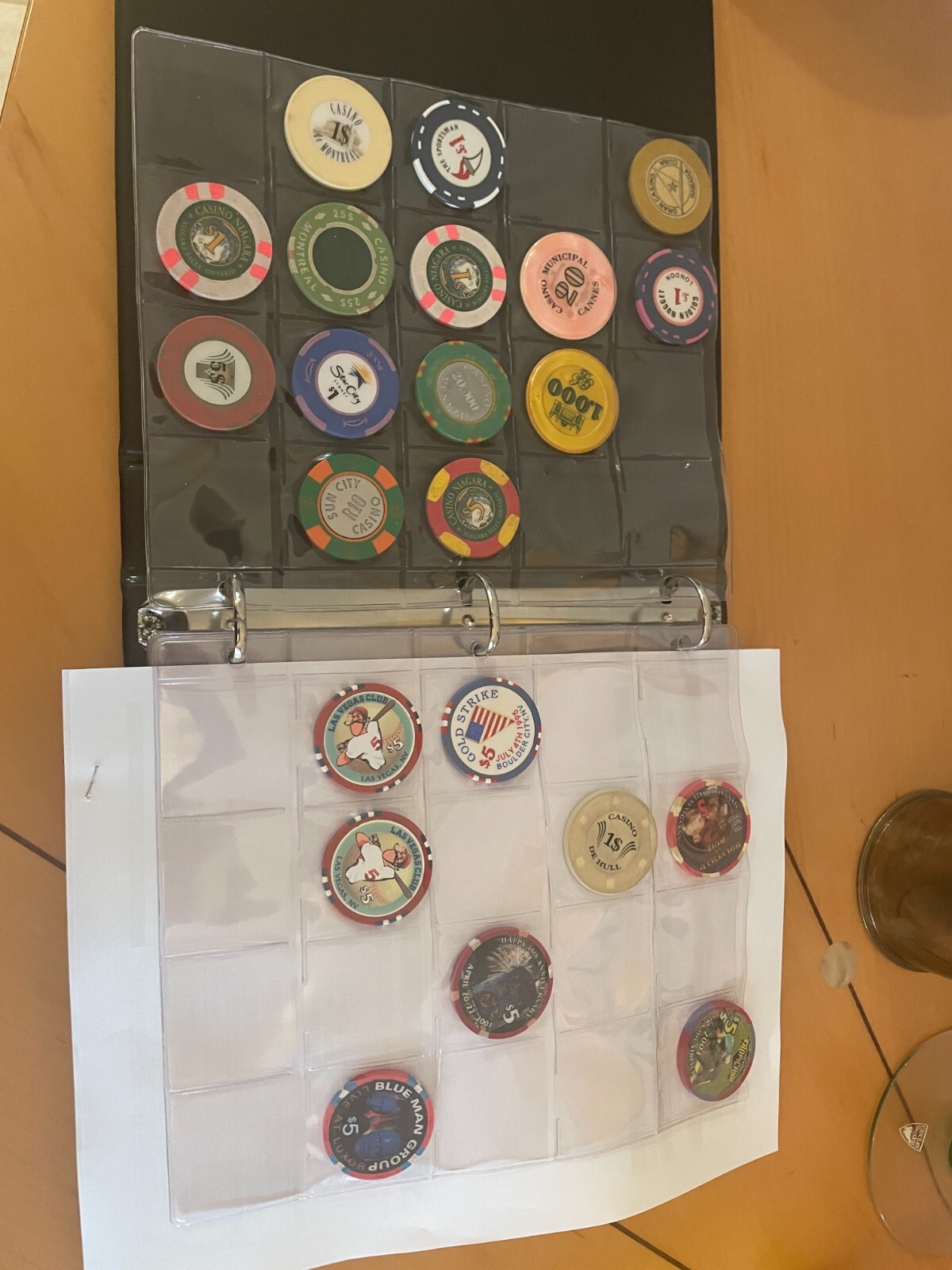 A booklet of Casino Chips