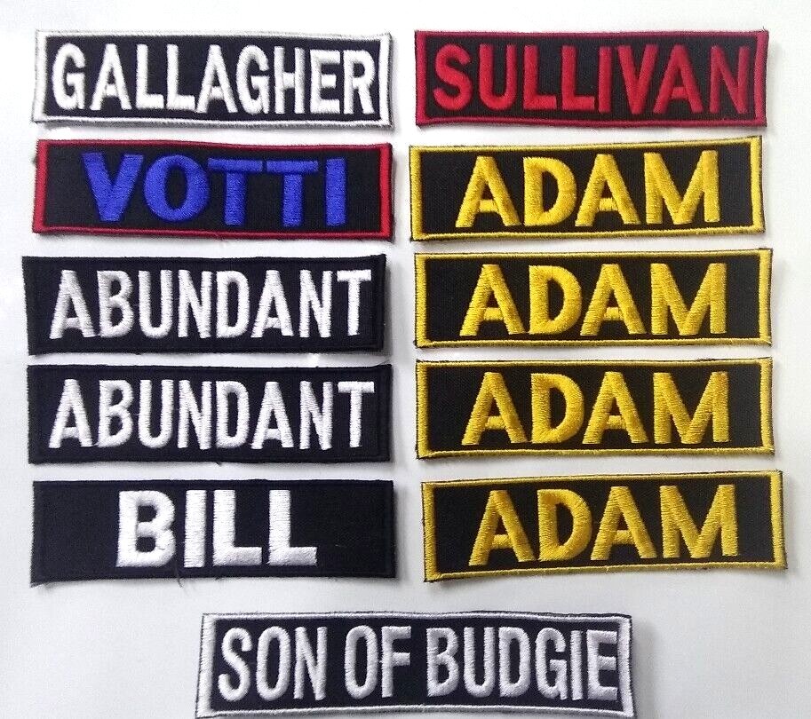 CUSTOM Name Patch | Sew on Embroidered Kids Patch | Dog Tag | Personalised Patch