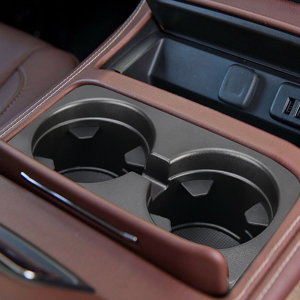 [OPEN BOX]FRONT FLOOR CONSOLE DUAL CUP HOLDER INSERTS FOR 07-14 SILVERADO SIERRA