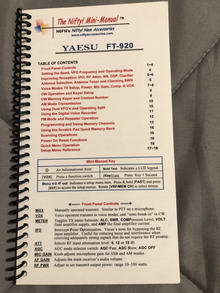nifty's mini manual