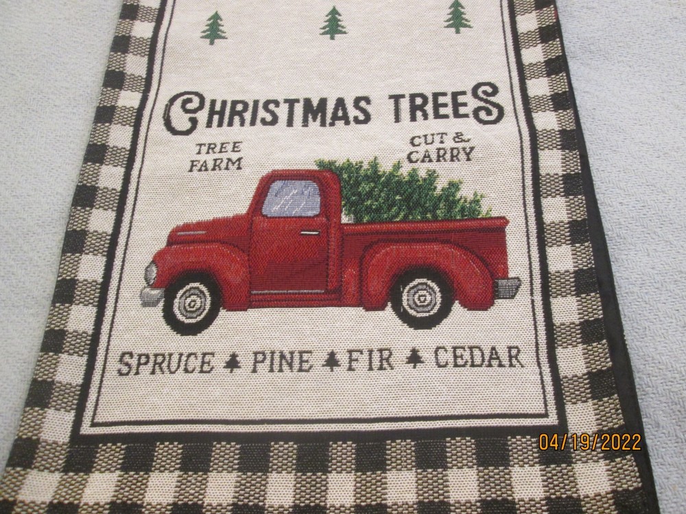 Table Runner Christmas Trees Cut & Carry 13 X 72"