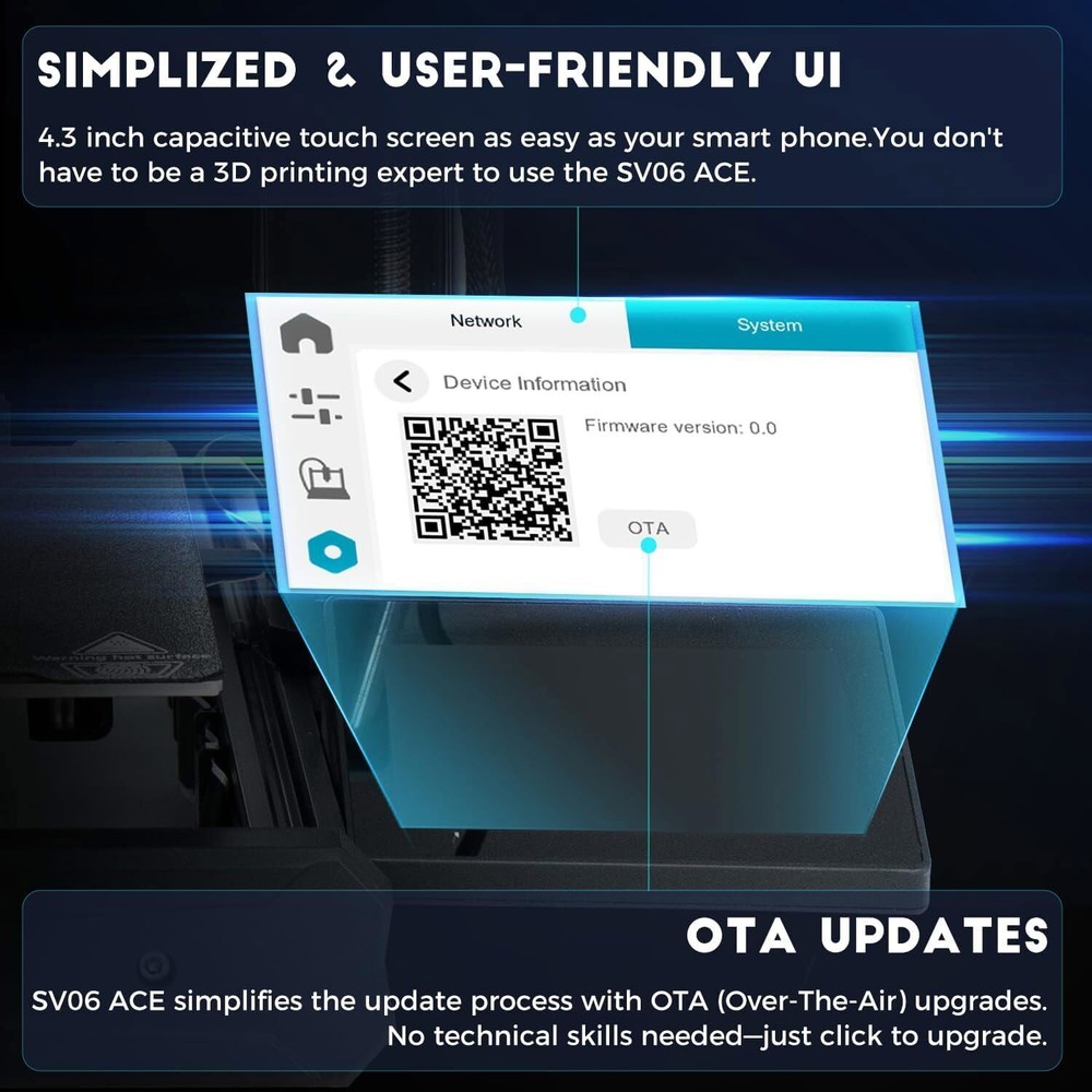 Sovol SV06 ACE 3D Printer Open Source 600mm/s Max High Speed Fully Auto Leveling