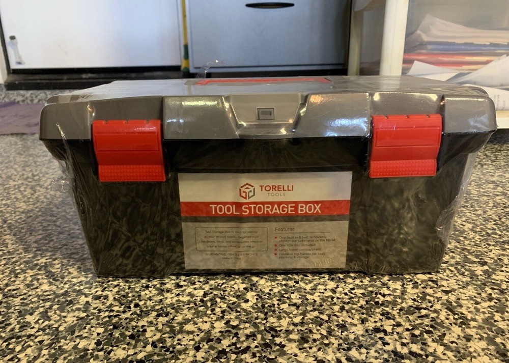 Torelli Tool Storage Box, Compact Tool Box, Carry, Many Compartments