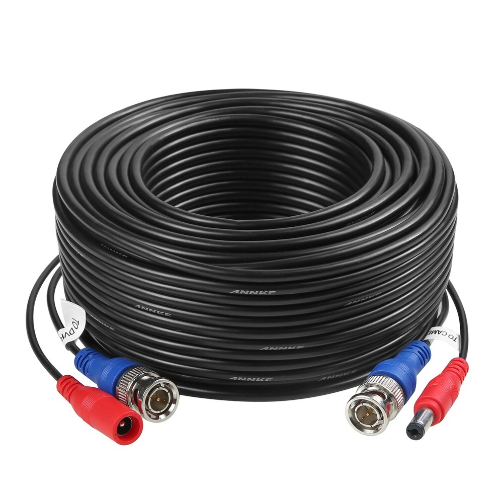 ANNKE 4x100ft Video Power BNC Cable for CCTV Security Camera System Extend Wire