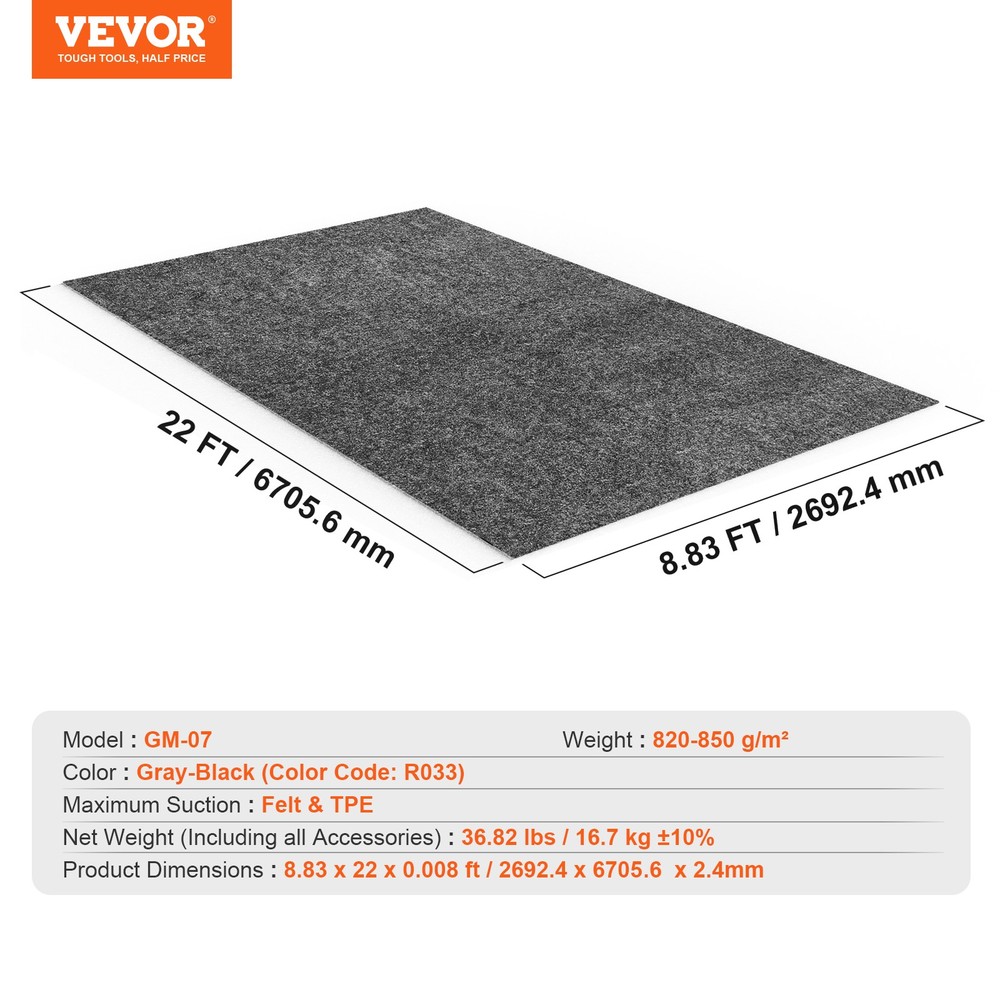 VEVOR Garage Floor Mat 8'10