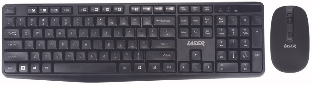 Laser Multimedia Wireless Keyboard and Mouse Combo