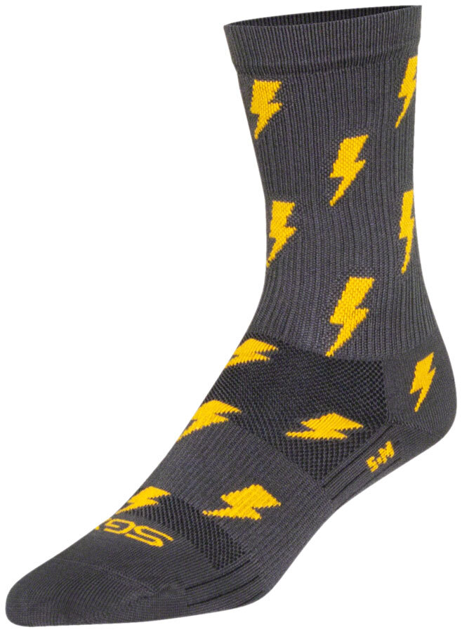 SockGuy SGX Lit Socks - 6 inch, Gray, Small/Medium