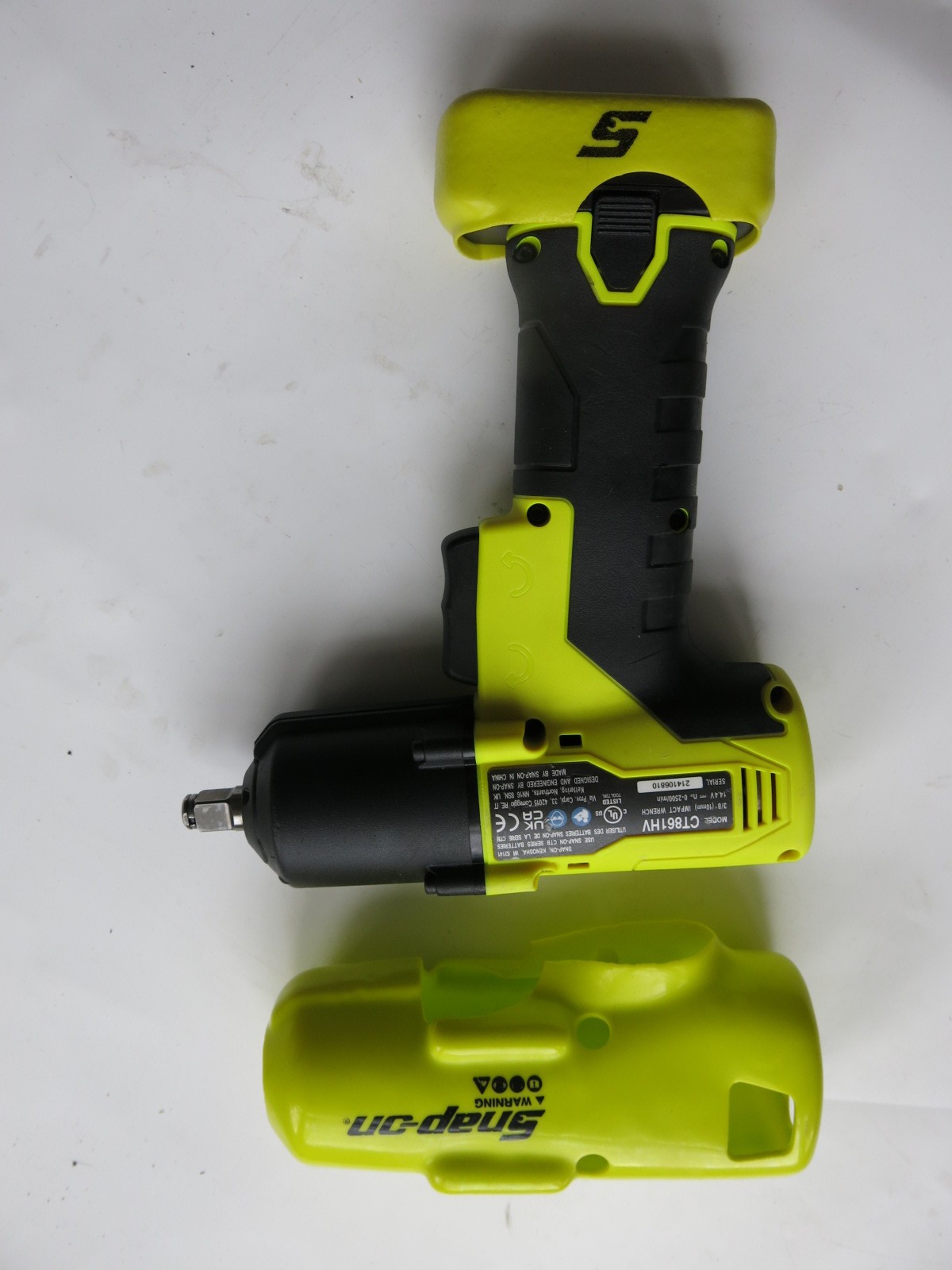 Snap-On CT861 Hi-Viz Impact Wrench 3/8" 14.4v Cordless Battery Charger Boots Set