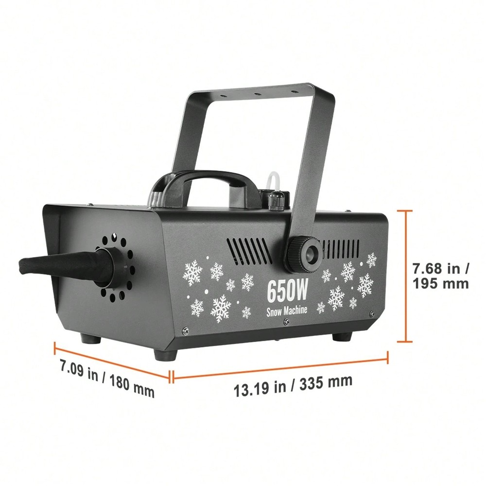 650W Artificial Snow Machine Maker Wireless Remote 1L Tank Party Stage Effect