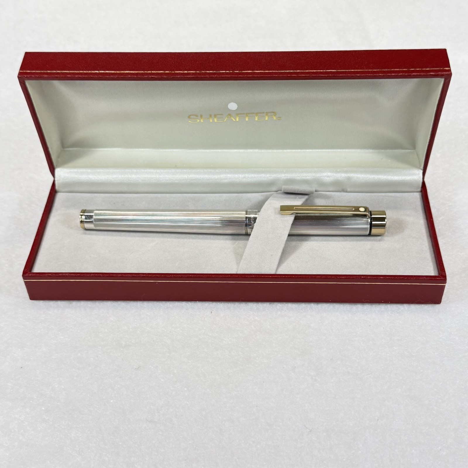 Sheaffer Sterling Silver Targa 1024x Fountain Pen - Excellent Condition