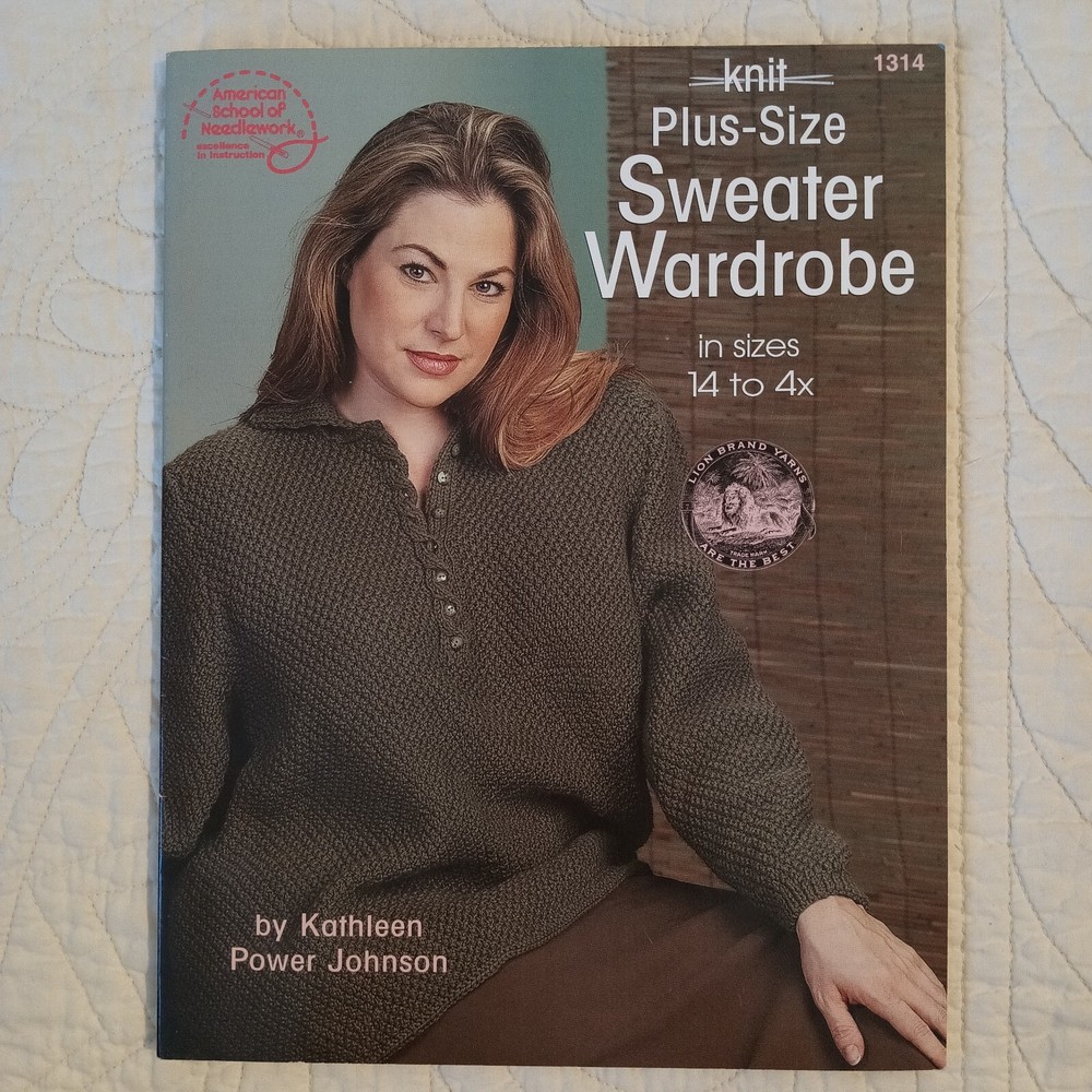 2001 Vtg Plus-Size Sweater Wardrobe Knitting & Crochet Pattern Book