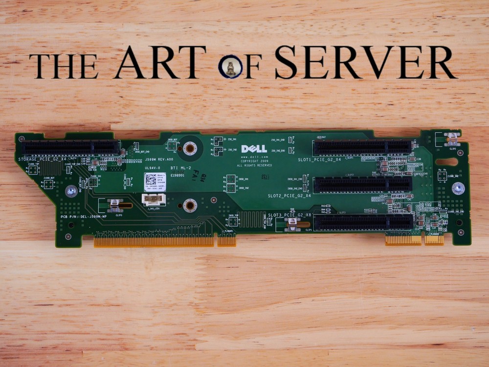 Dell PowerEdge R510 PCI-E PCIe x8 Riser H949M MODIFIED WITH OPEN SLOTS for GPU