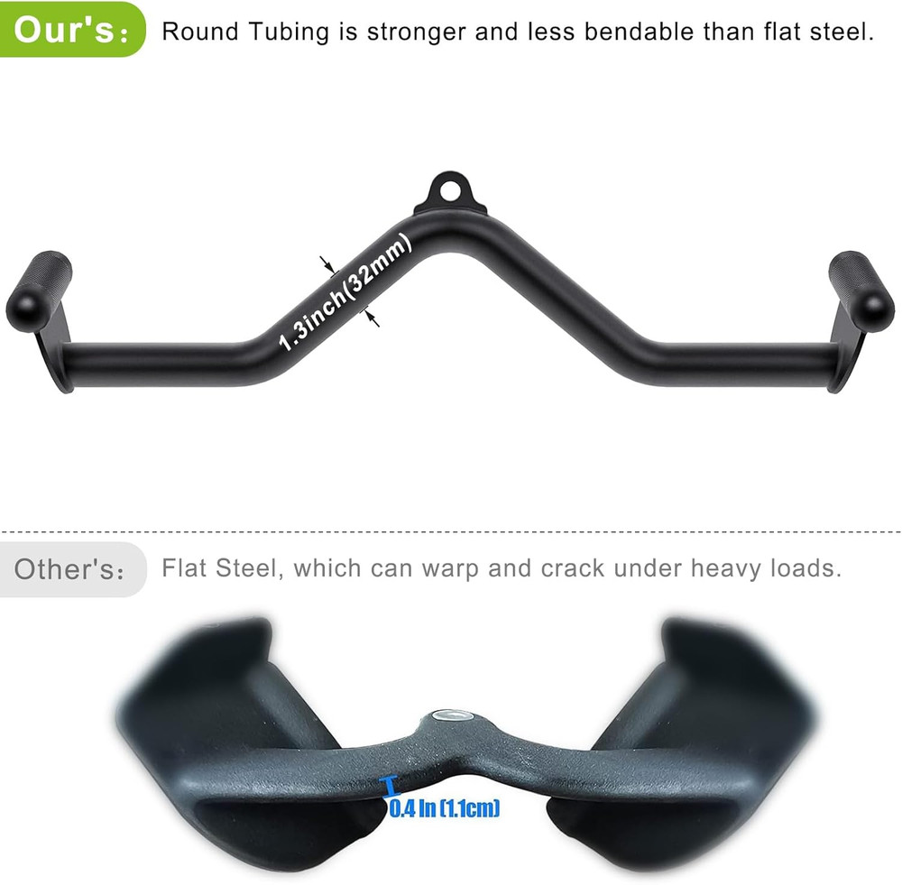 LAT Pull down Bars Cable Machine Attachment Heavy Duty Steel Tubing Structure...