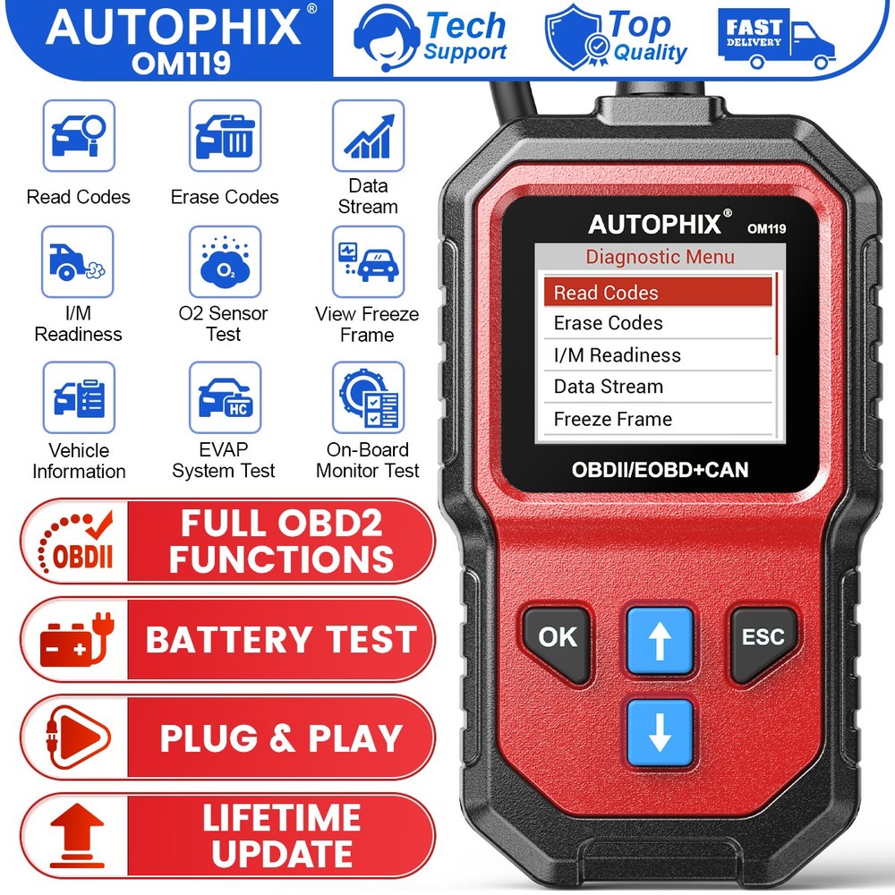 OBD2 Scan Tool Auto Fault Car Scanner Check Engine Code Reader Diagnostic Tool
