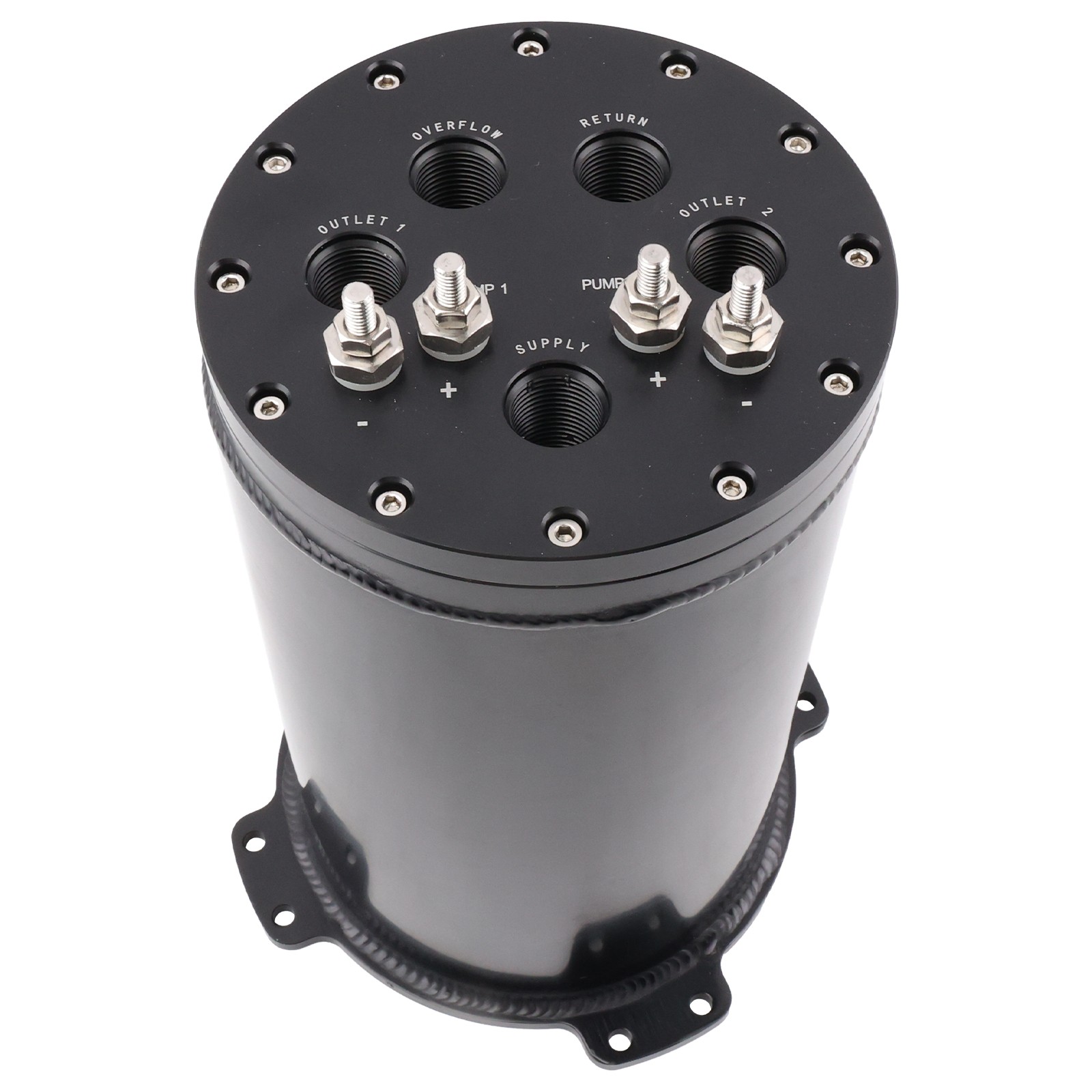 New Fuel Surge Tank 2.8L For Single or 2.6L For Dual 39-40mm Pumps 8AN Ports US