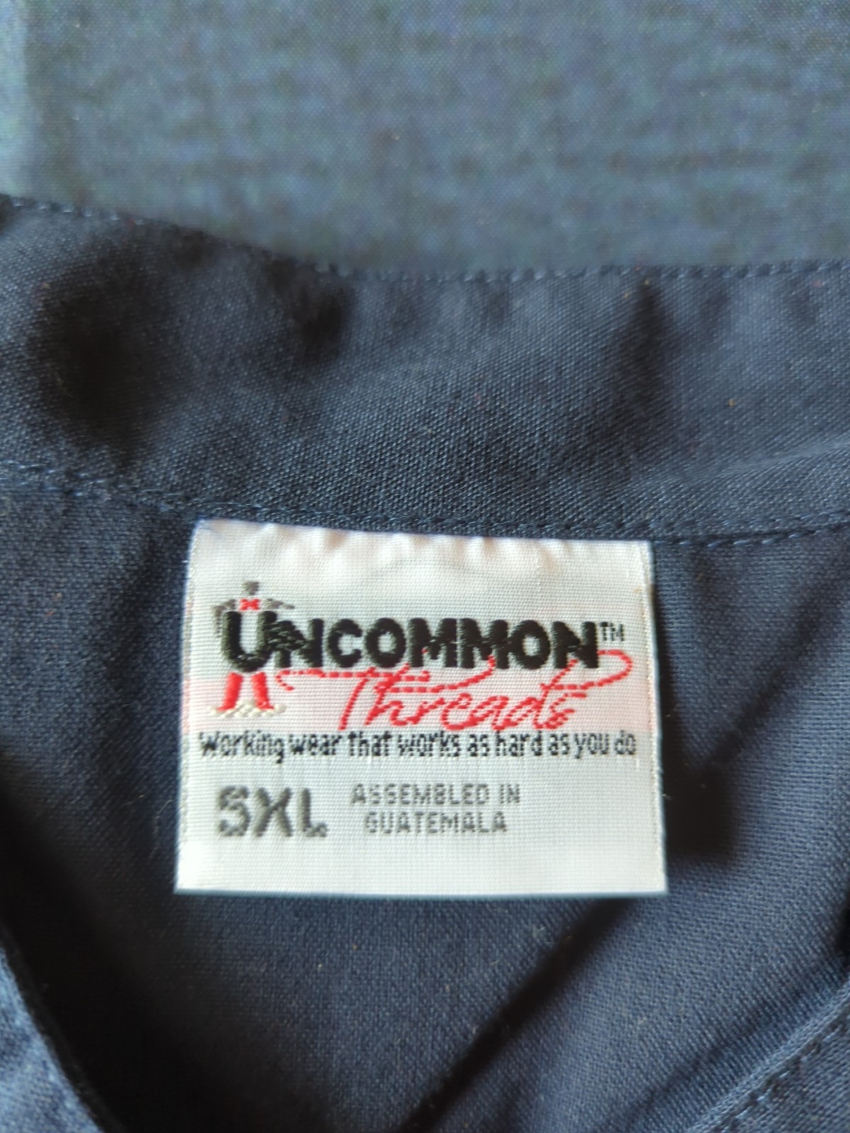Uncommon Thread Unisex Short Sleeve 10 Button Chef Coat size 5XL, Navy