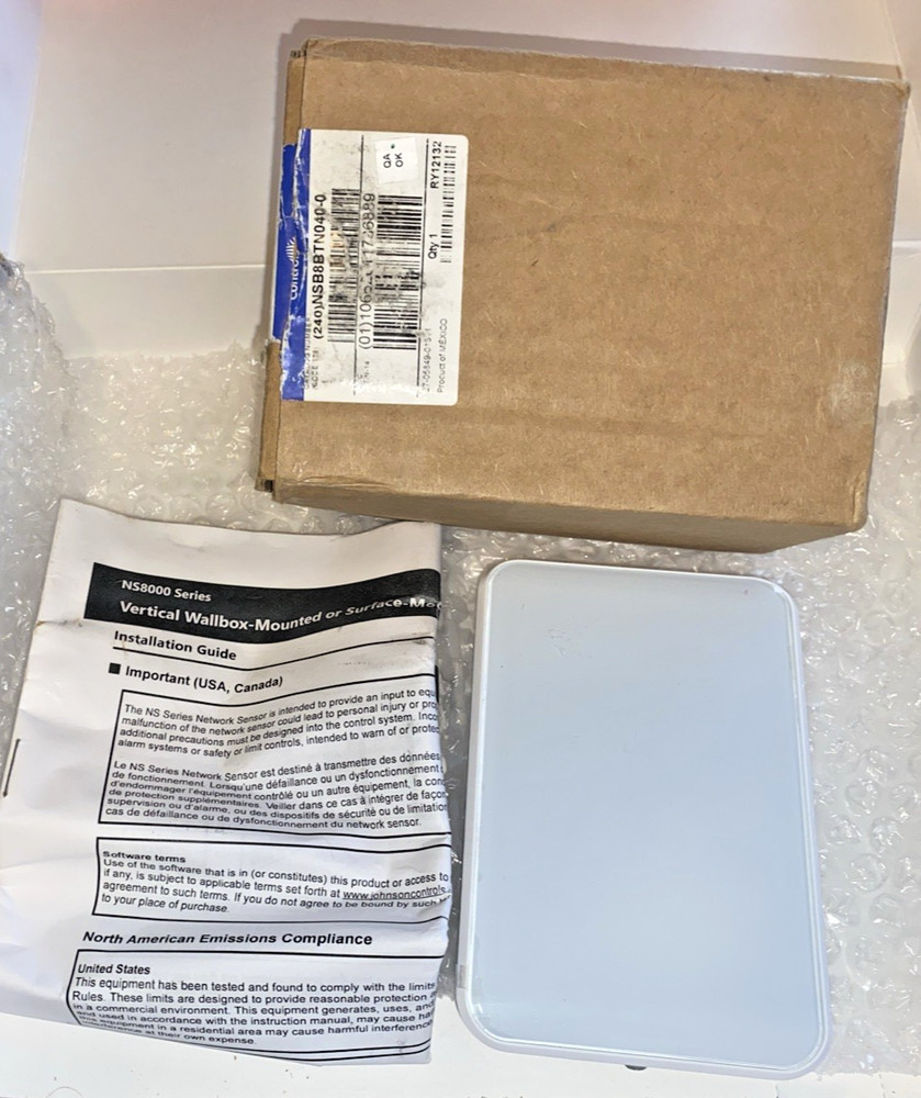 Johnson Controls NSB8BTN040-0 NS Series Network Sensor, Temperature Only