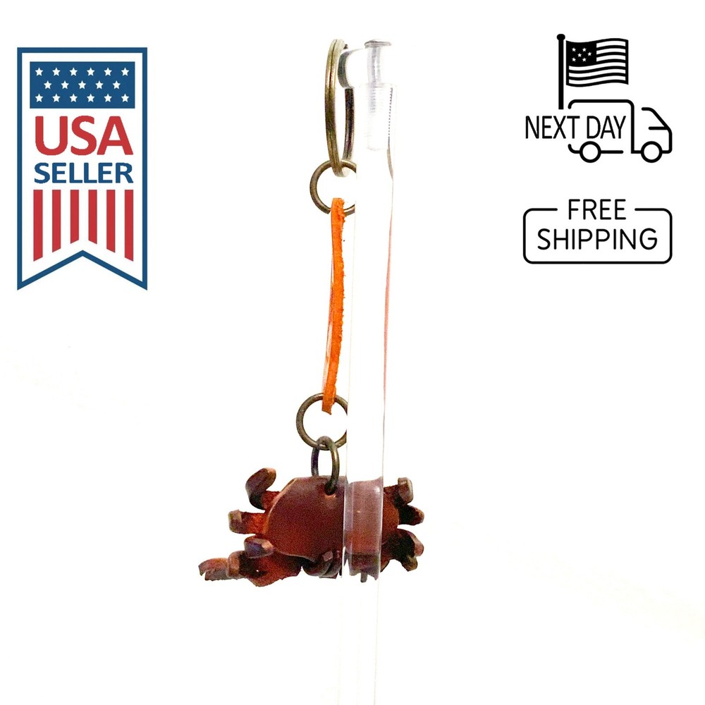 Crab Handmade Leather Keyring #2