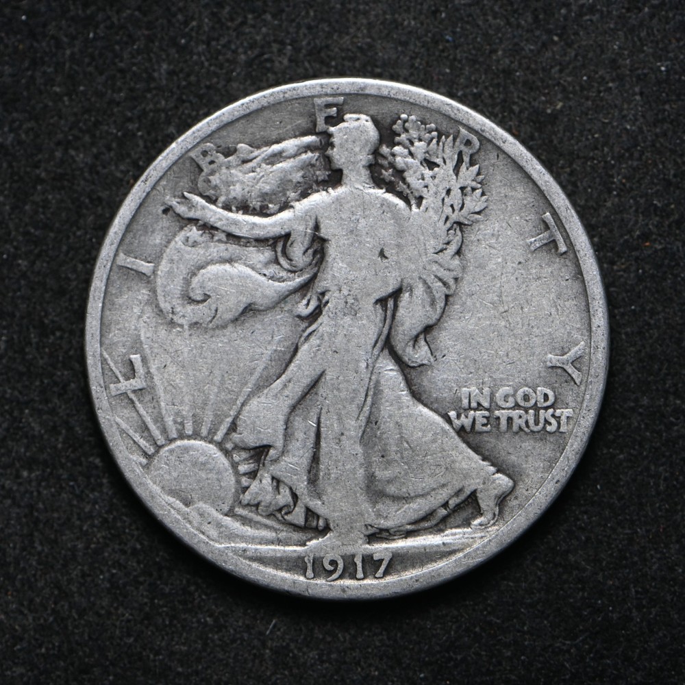 1917 Walking Liberty Silver Half Dollar (cn16495)