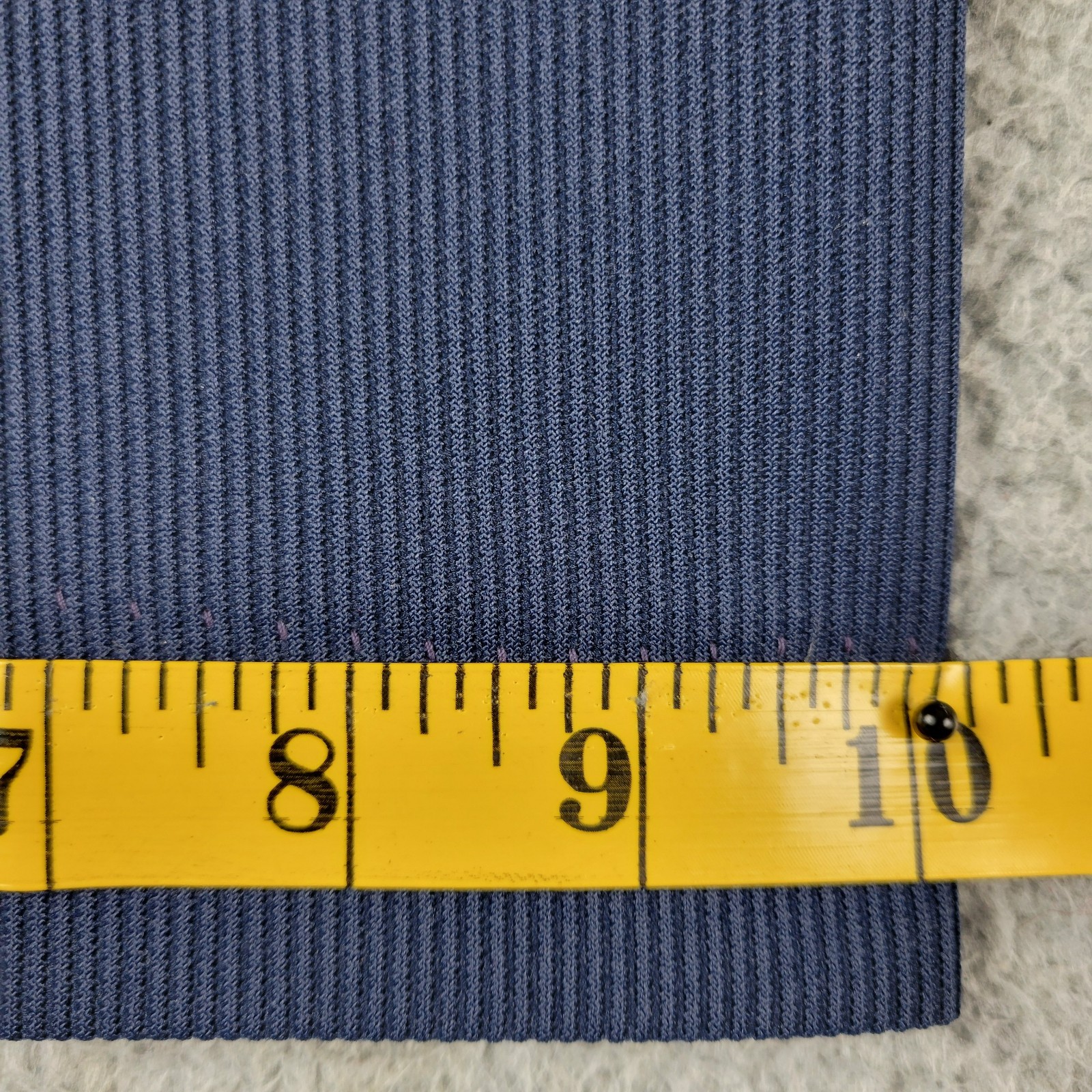 Mr Wrangler Knit Flare pants 34x30 navy blue stripe Dacron polyester 1971 USA