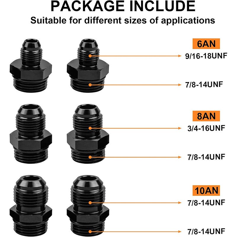 High Flow Inline Fuel Filter 100 Micron Cleanable AN6 AN8 AN10 Adapter Universal