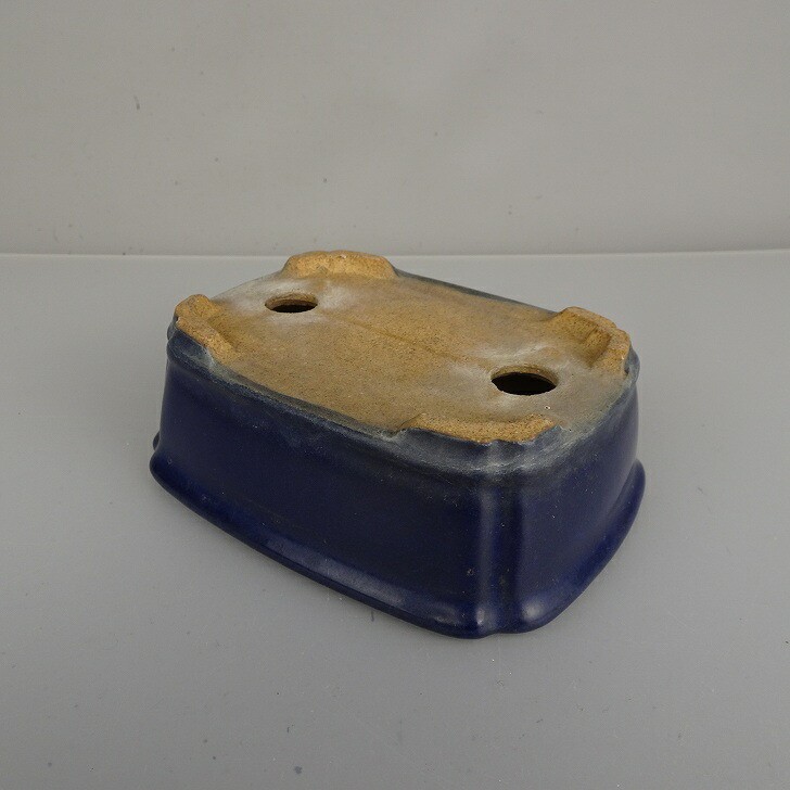 Tokoname Hattori Small Rectangular Bonsai Pot Glazed Used