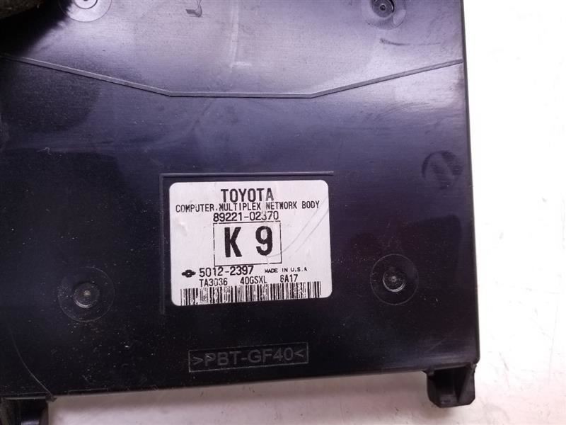 2014 TOYOTA COROLLA MULTIPLEX NETWORK BODY CONTROL MODULE ECM ASSEMBLY
