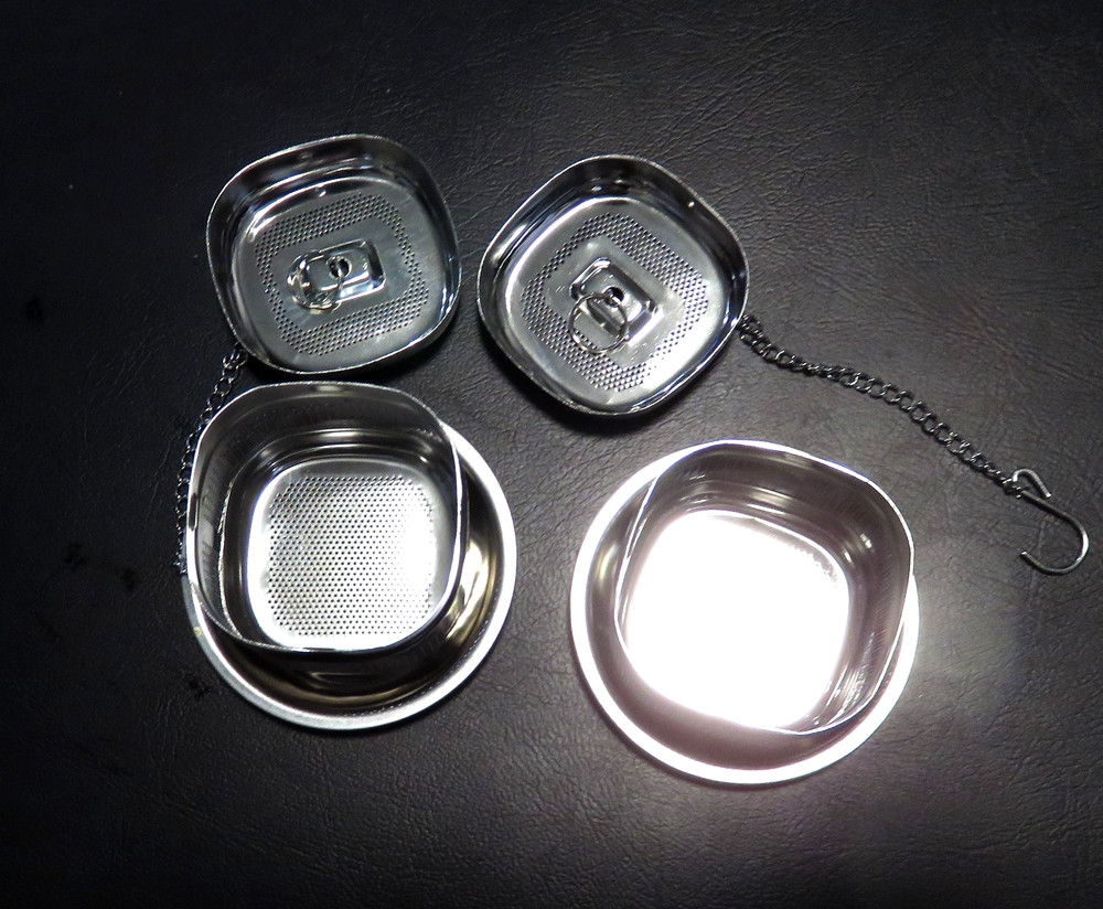 2 STAINLESS TEA STRAINERS
