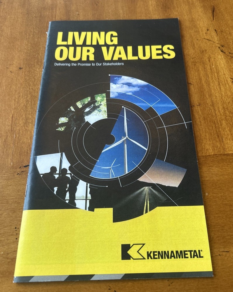 2011 Kennametal Living Our Values Pamphlet History