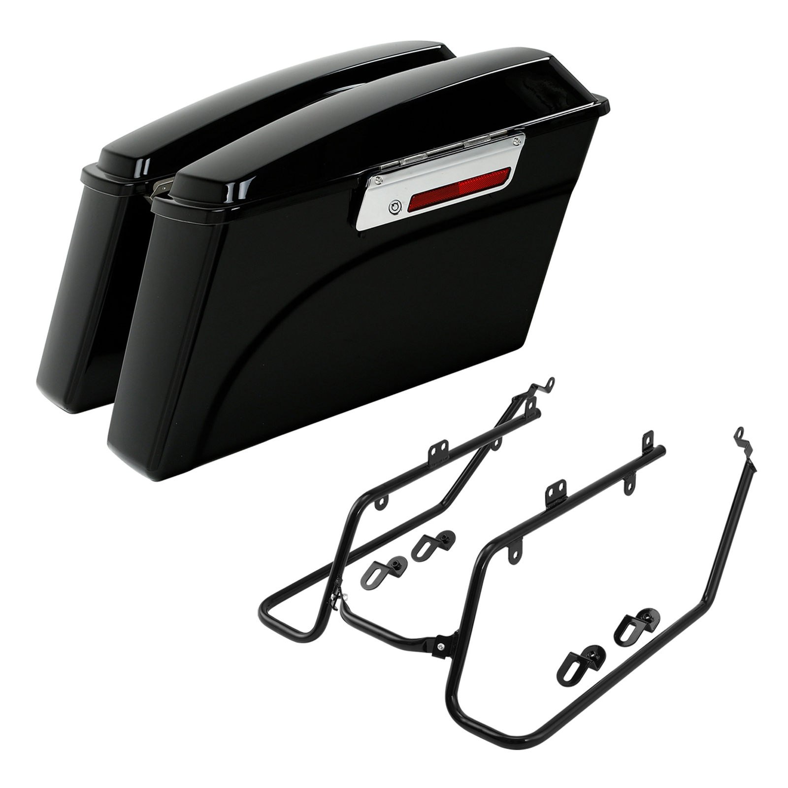 Hard Saddlebags & Conversion Brackets For Harley Dyna FXDF FXDB FXDC FXDL 08-17