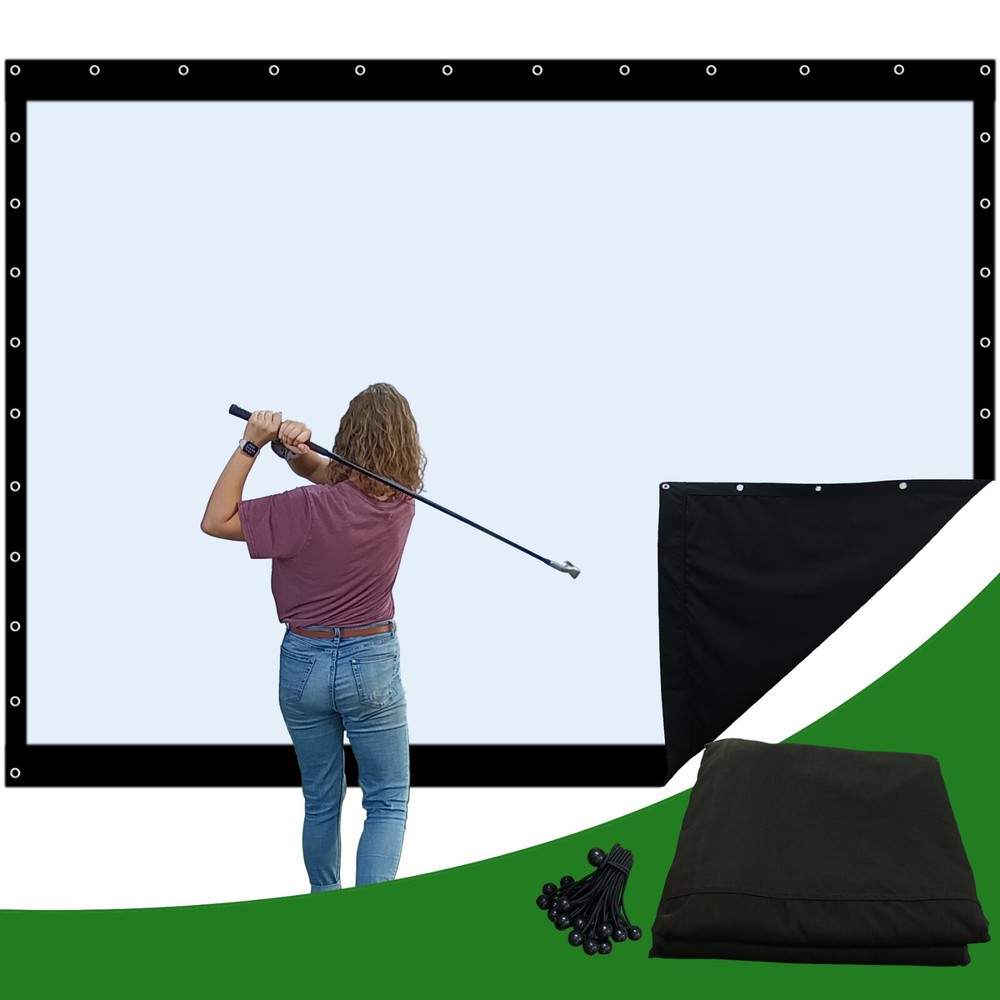 Golf Simulator Impact Screen [9'10" x 11'5.8''] Indoor Golf Screen Double Layers