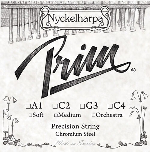 Prim Nyckelharpa Strings Set Medium To Light Steel A1