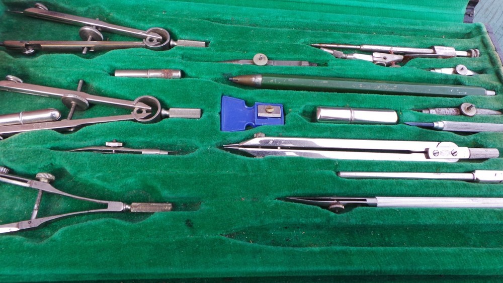 Precision No 12 MAPEO Germany Steel Engineering Compass Set drafting drawing