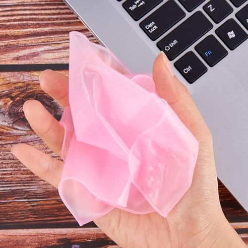 2Pcs Keyboard Protector Cover Rectangle Waterproof Dustproof Transparent Pink