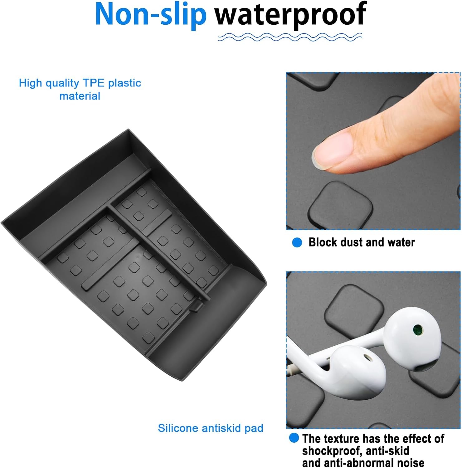 SHAOHAO for 2025 2026 Hyundai Santa Fe Under Console Organizer Tray for 2024 202