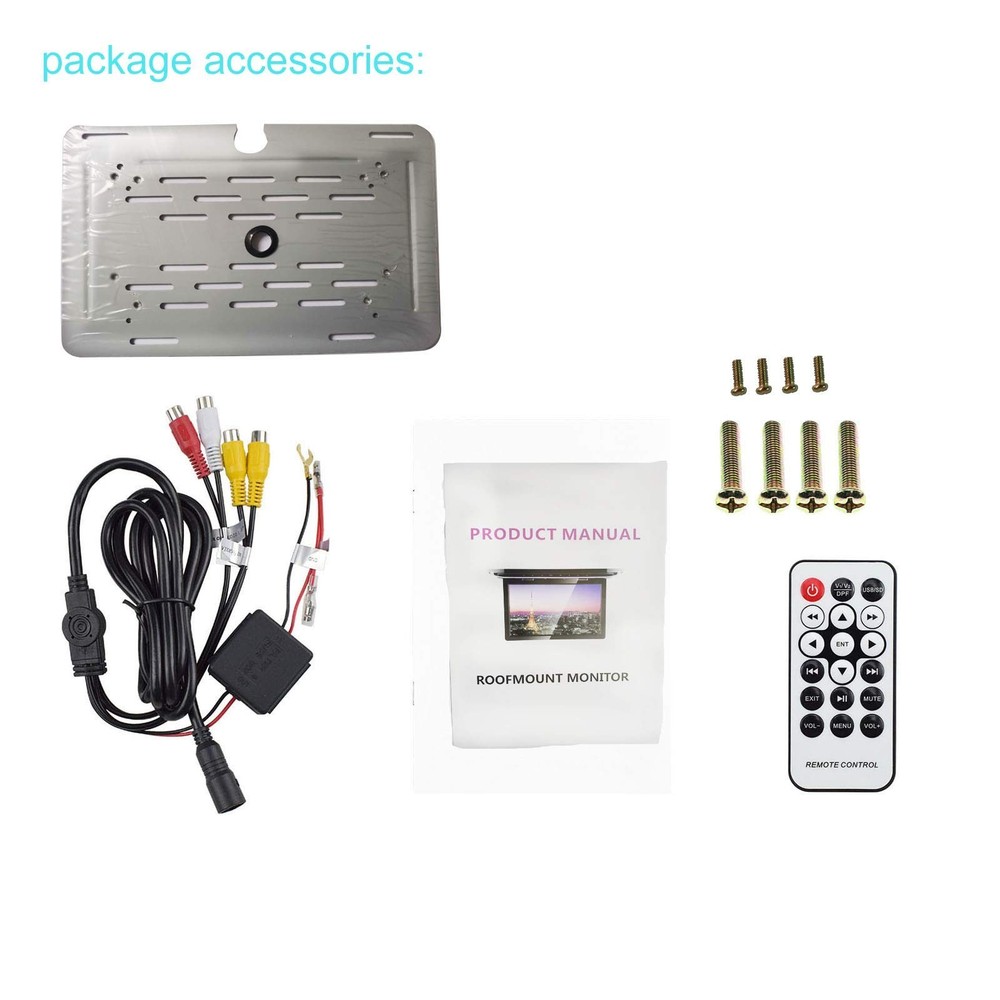 10.1in Car Overhead Monitor TFT Screen Flip Down Monitor Car Player