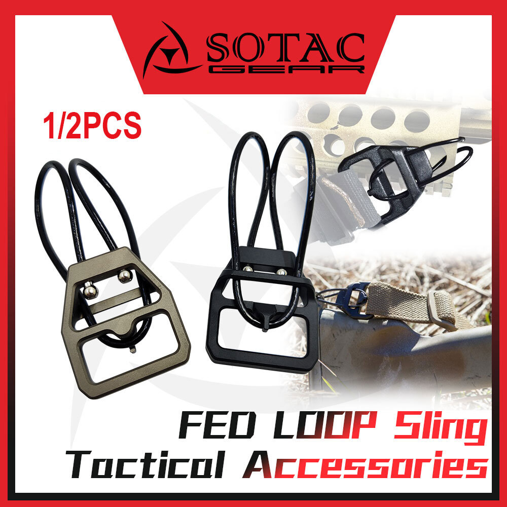 1/2Pcs Wire Loop Sling For 1.25" Slings Connection Adapter Quick Release Buckle