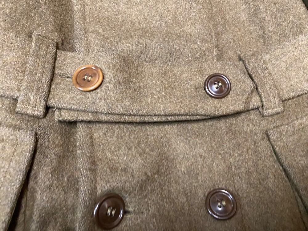 ORIGINAL WWII US ARMY WINTER M1938 "CUT DOWN" OVERCOAT JEEP JACKET- LARGE 44R