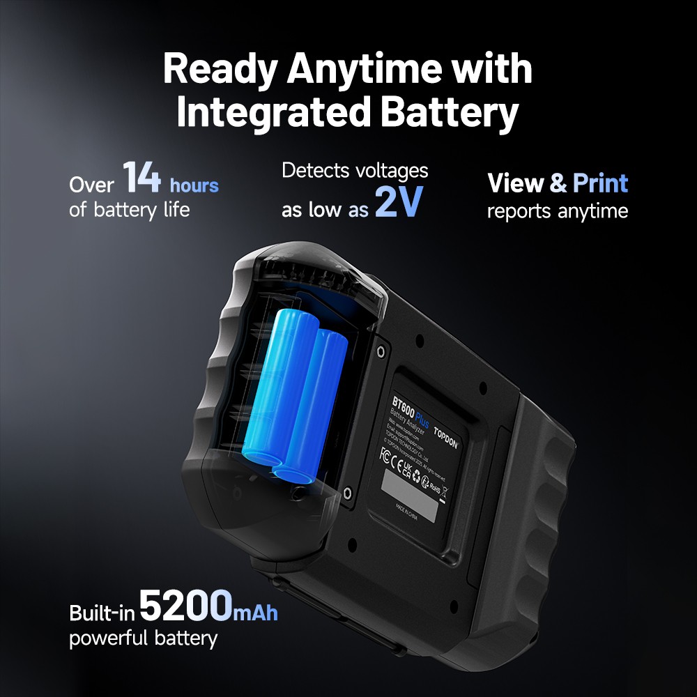 🔥TOPDON BT600 Plus Car Battery Tester Battery Analyzer with Built-in Printer