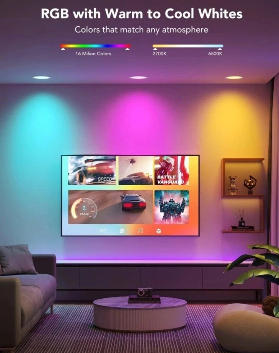 Govee Smart Recessed Lighting 4 Inch RGBWW Wi-Fi Bluetooth 4-Pack