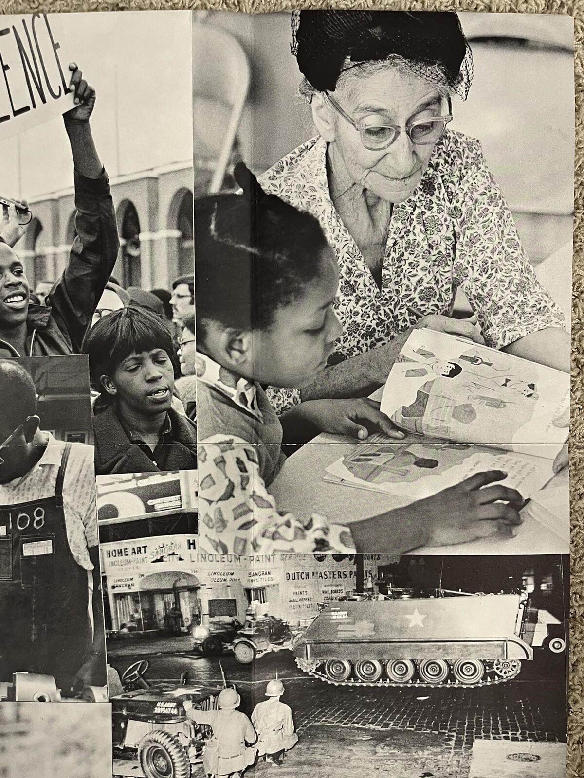 Vintage RARE 1968 Civil Rights Freedom Social Justice Equality Poster 36”X48”