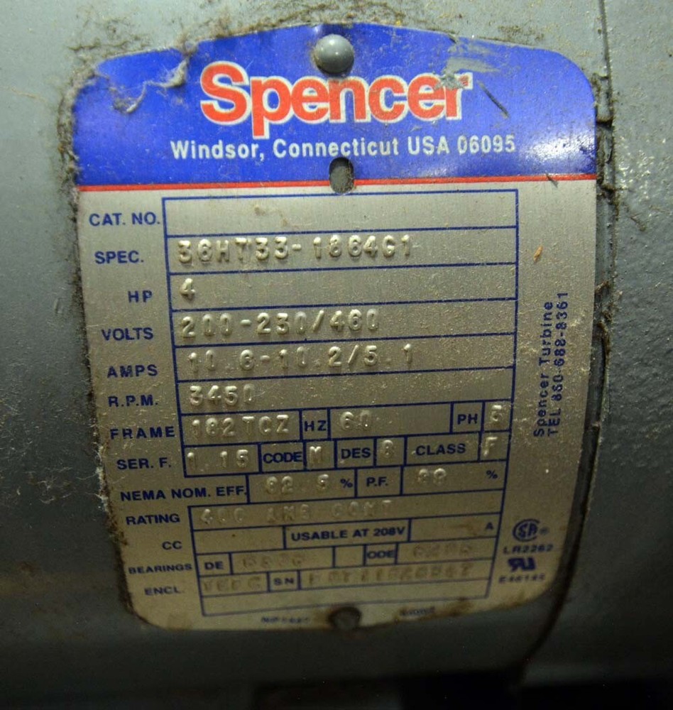 Spencer Vortex Blower VB030B-0211 (Inv.45083)