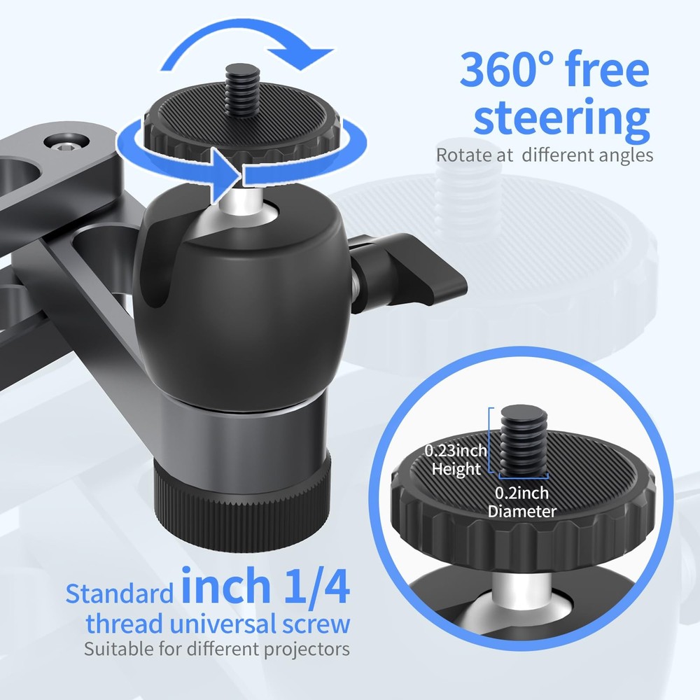 Foldable Projector Wall Mount Universal Adjustable Ceiling Wall Projector Mou...