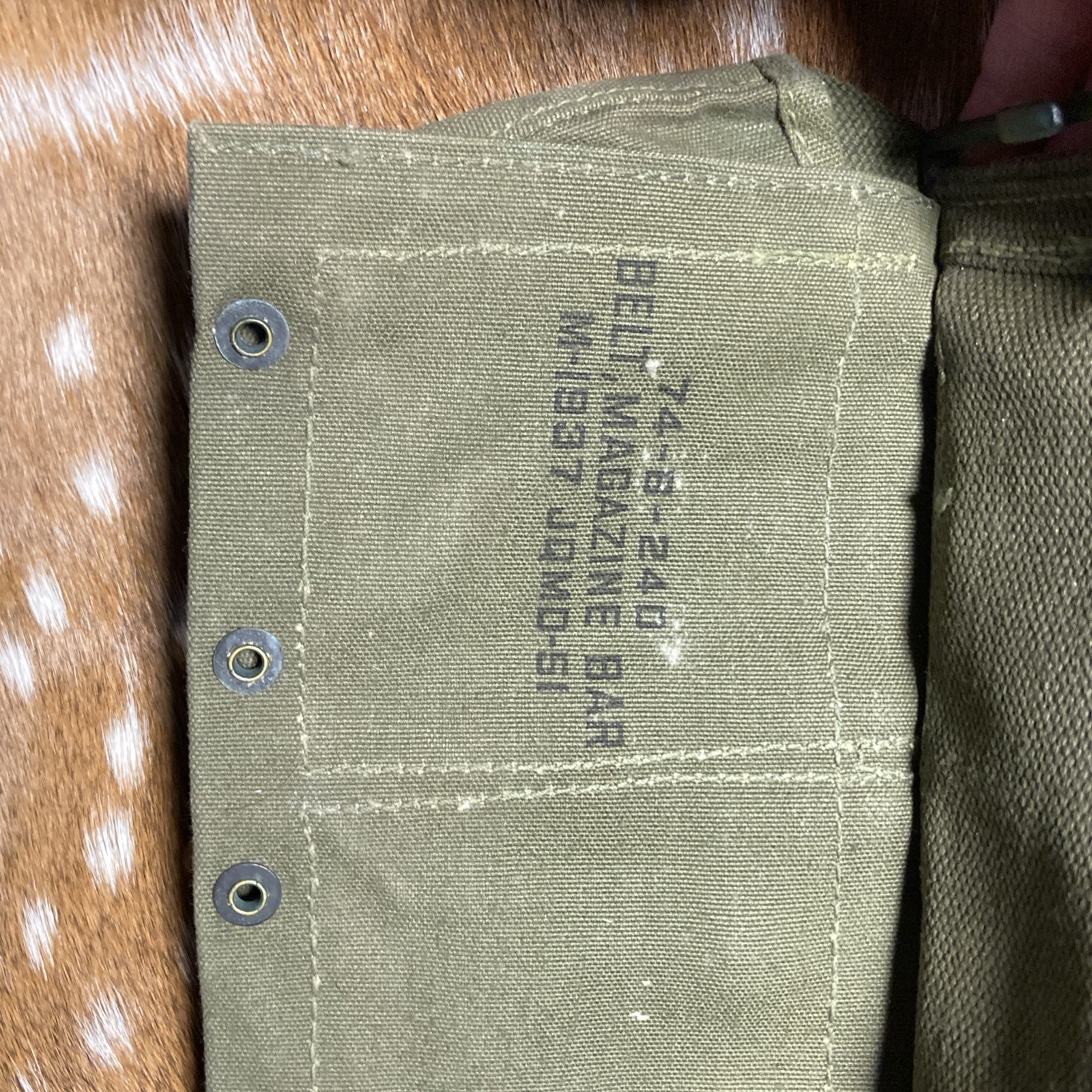 WWII Era US Army M1937 BAR Magazine Belt - Original Nice Condition JQMD-51