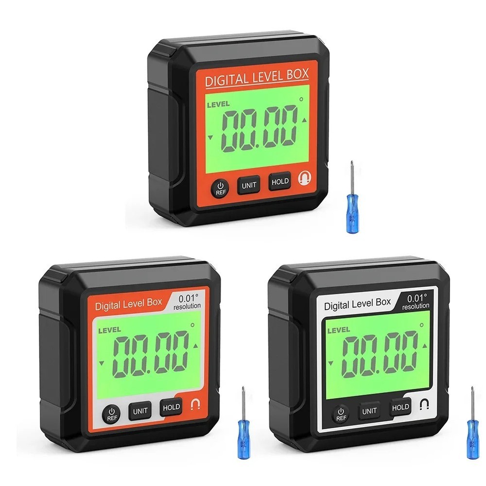 Digital Angle Finder Magnetic Protractor Inclinometer 360° Measuring Tool