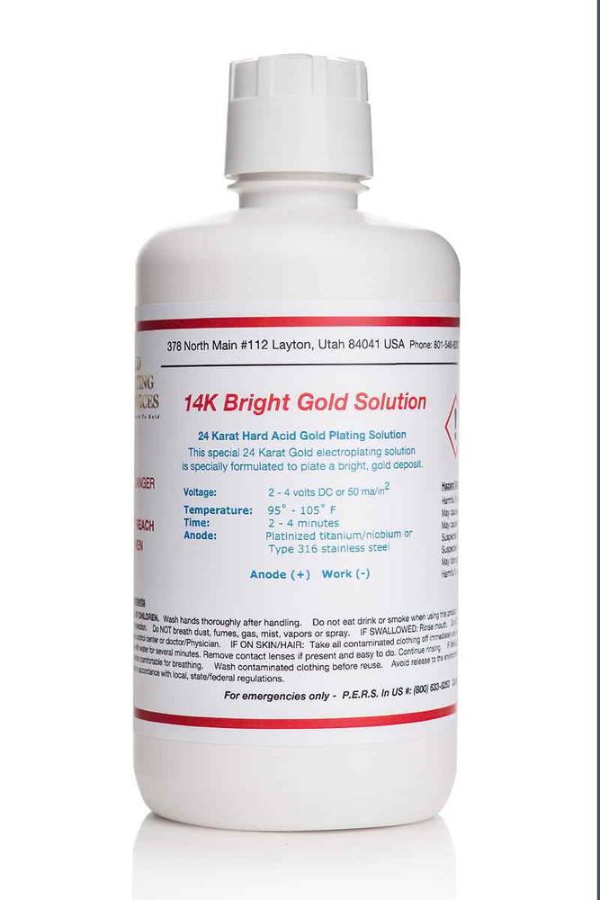 14K Bright Gold Solution - Immersion - 500 mL