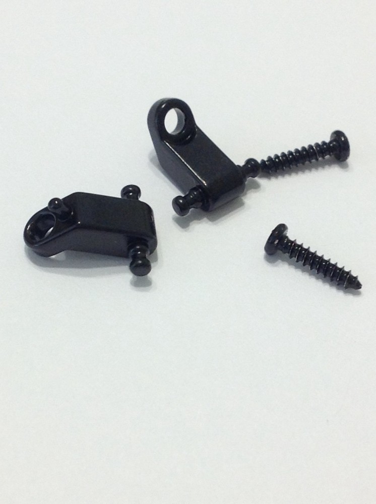 1 Pair Low Profile US Style String Retainer Roller Trees Black