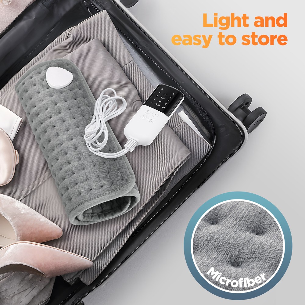 Electric Heating Pad for Pain Relief with 10 Temperature Settings, Auto Shut-Off