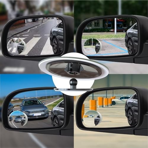 Blind Spot Mirrors 2 Pack, Frameless Side Mirror Blindspot Convex HD Round-2pcs